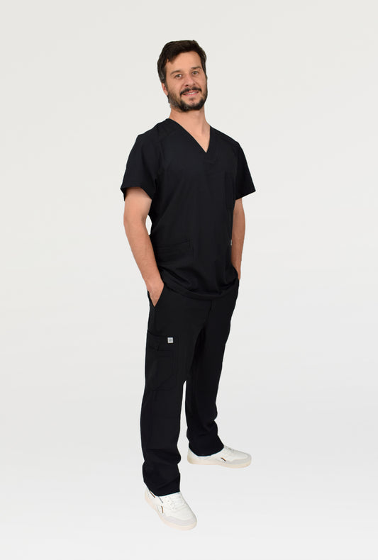 Pantalón Modelo Fit Negro Hombre