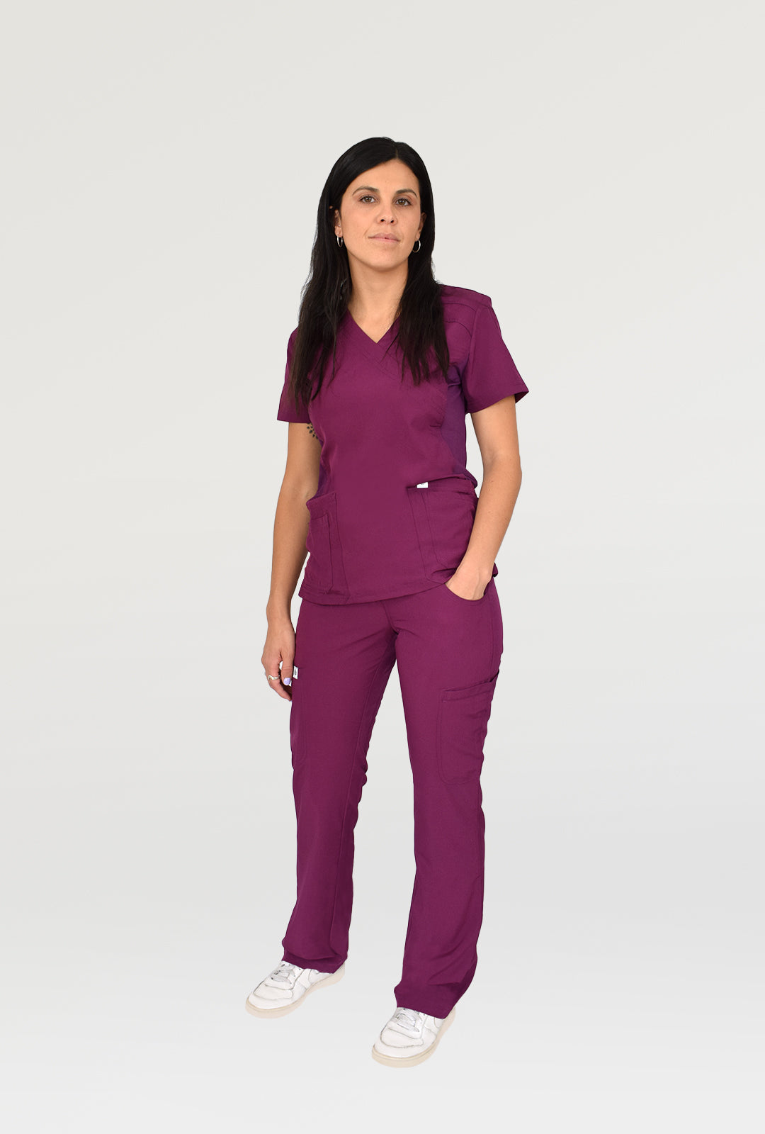 Polera Modelo Fit Burdeo Mujer