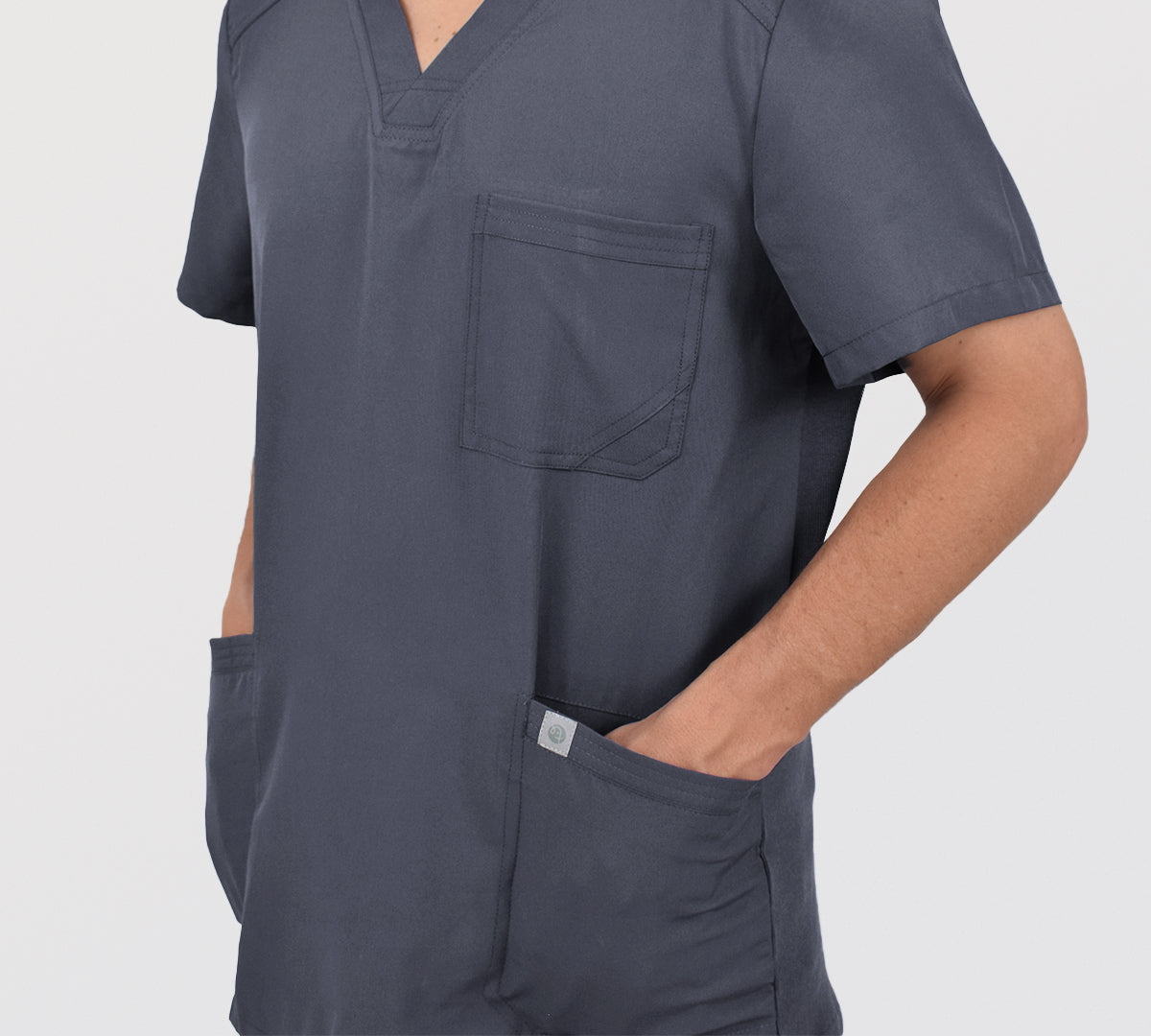 Polera Clínica Hombre | Gris | Modelo Fit