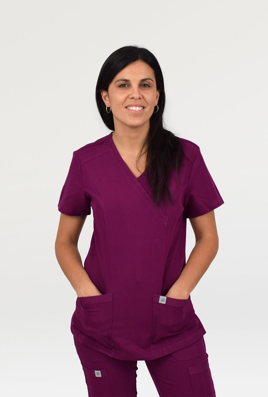 Polera Modelo Classic Burdeo Mujer