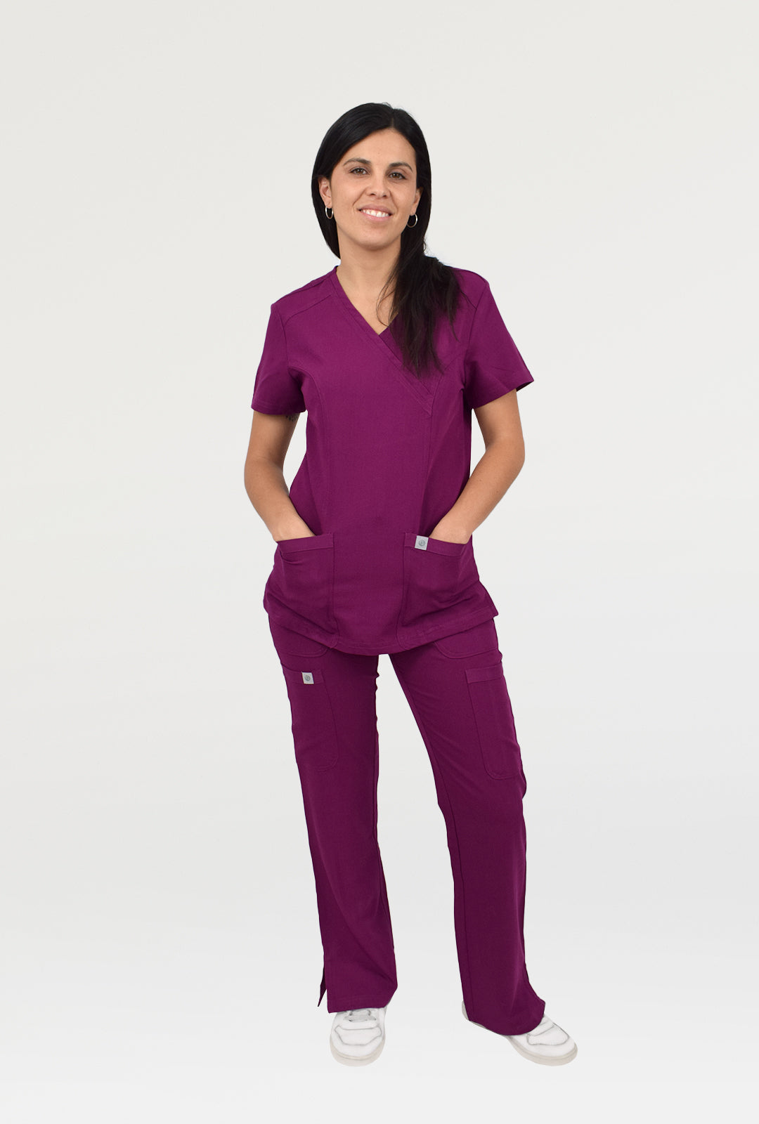 Polera Modelo Classic Burdeo Mujer