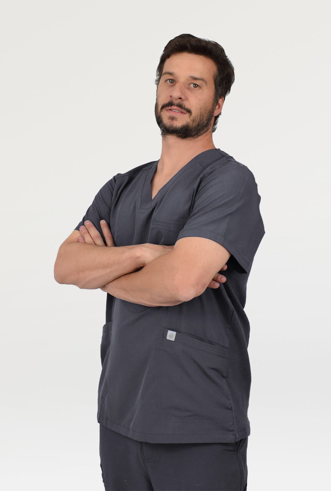 Polera Clínica Hombre | Gris | Modelo Fit