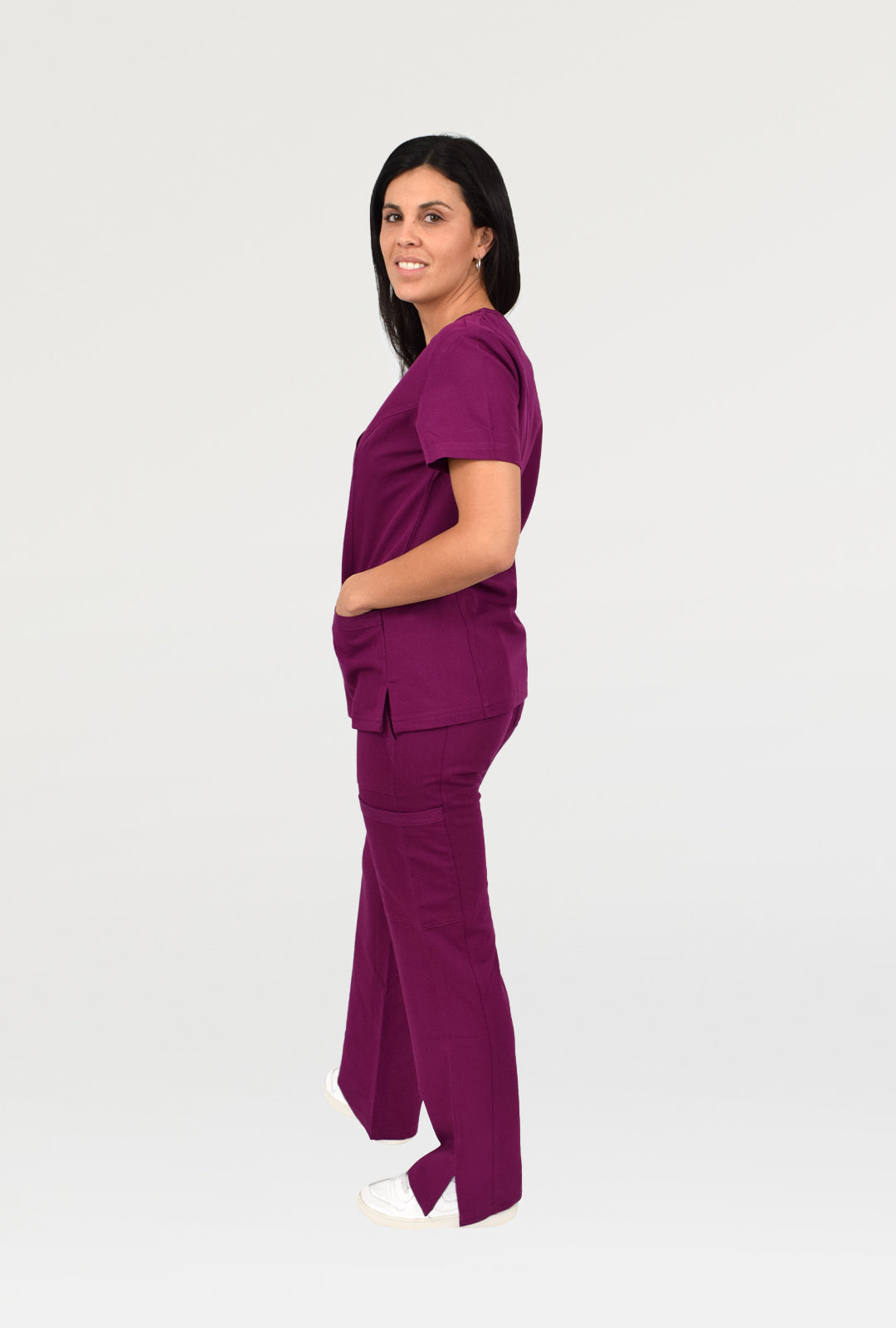 Polera Modelo Classic Burdeo Mujer