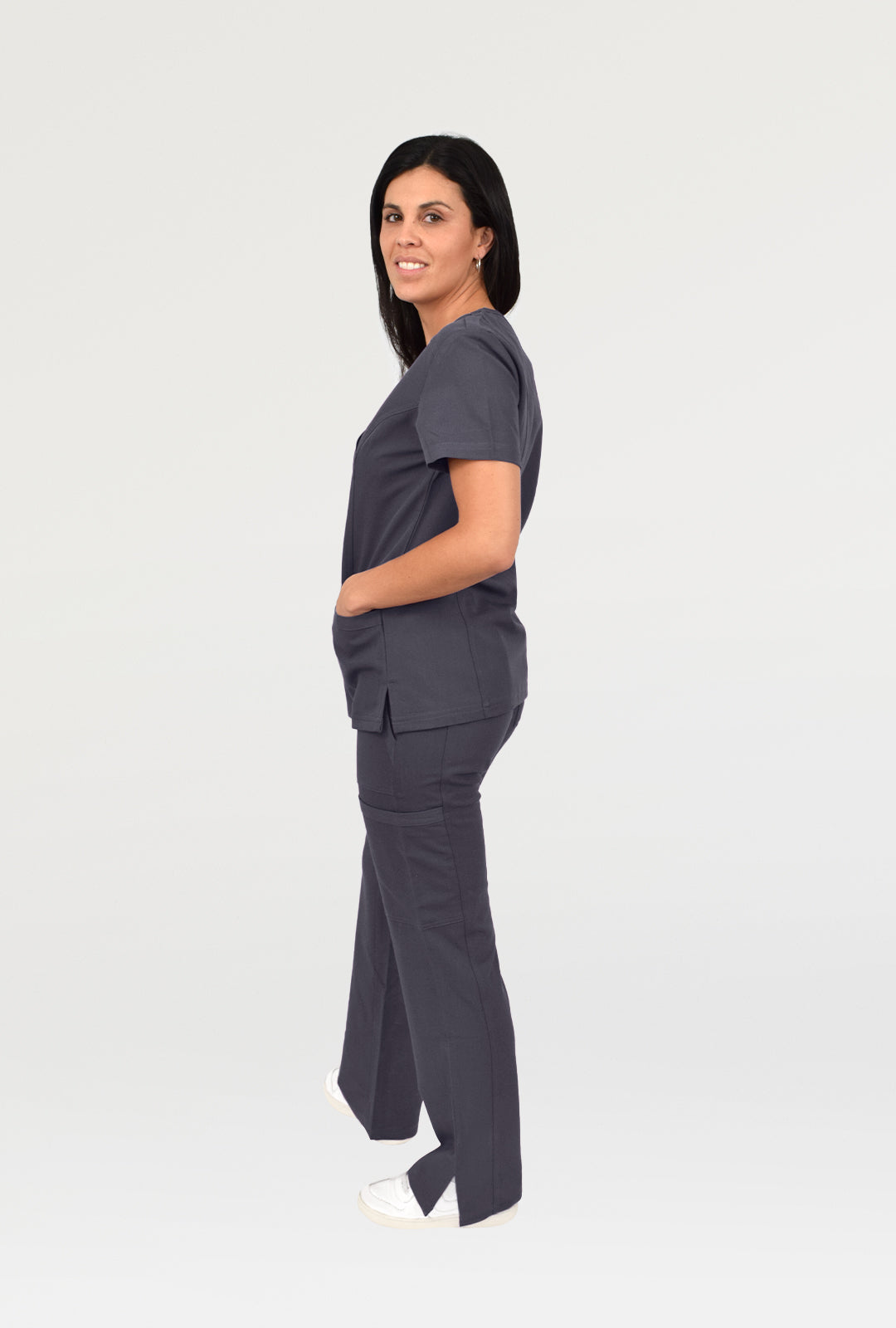 Polera Modelo Classic Gris Mujer